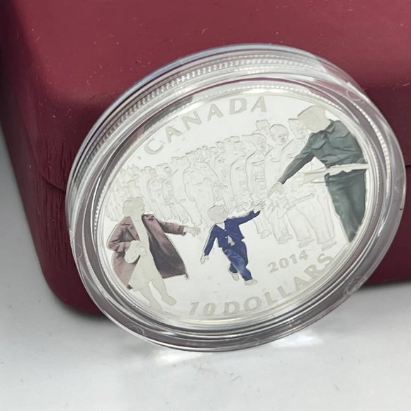 1/2 oz. Fine Silver Coloured Coin - Wait for Me, Daddy - Picture 5 of 6